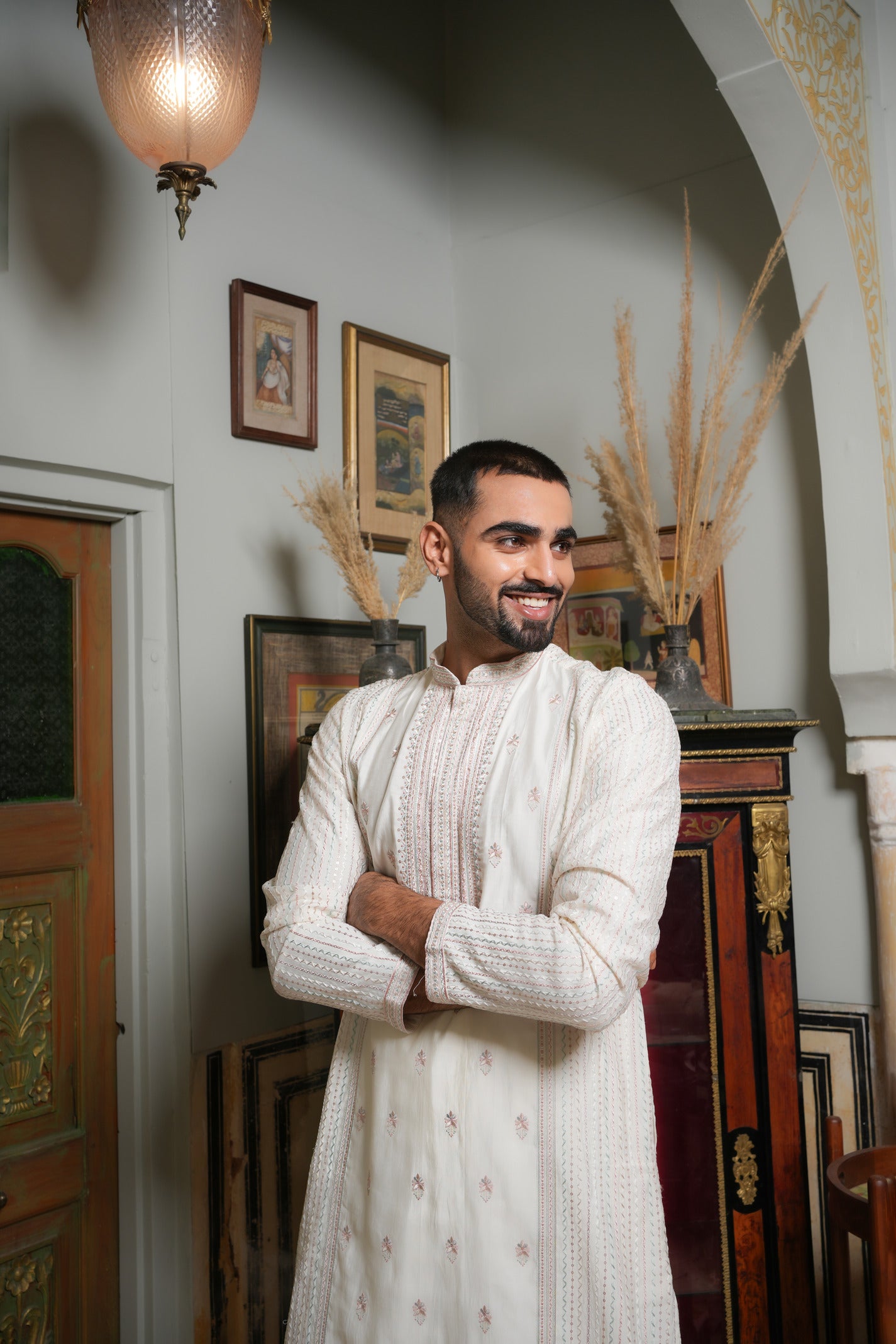 Festive Cream Kurta